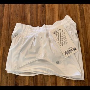 lululemon Hotty Hot LR 2.5” Lined White Shorts